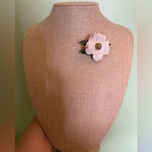 Elegant White Floral Brooch